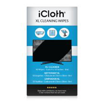 iCXL10 - iCloth Wipes Carton with 10 XL Wipes 